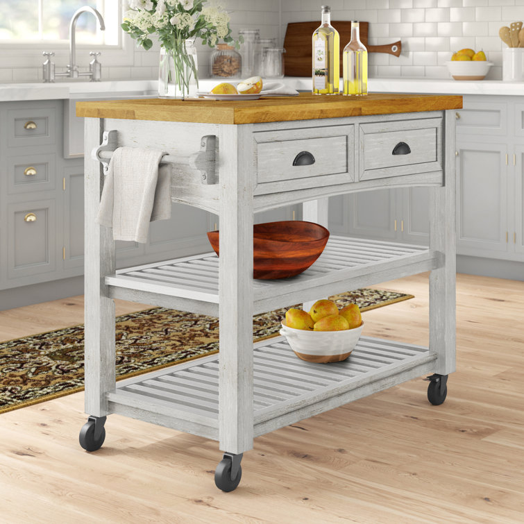 Three Posts™ Fortville Rolling Kitchen Cart & Reviews Wayfair